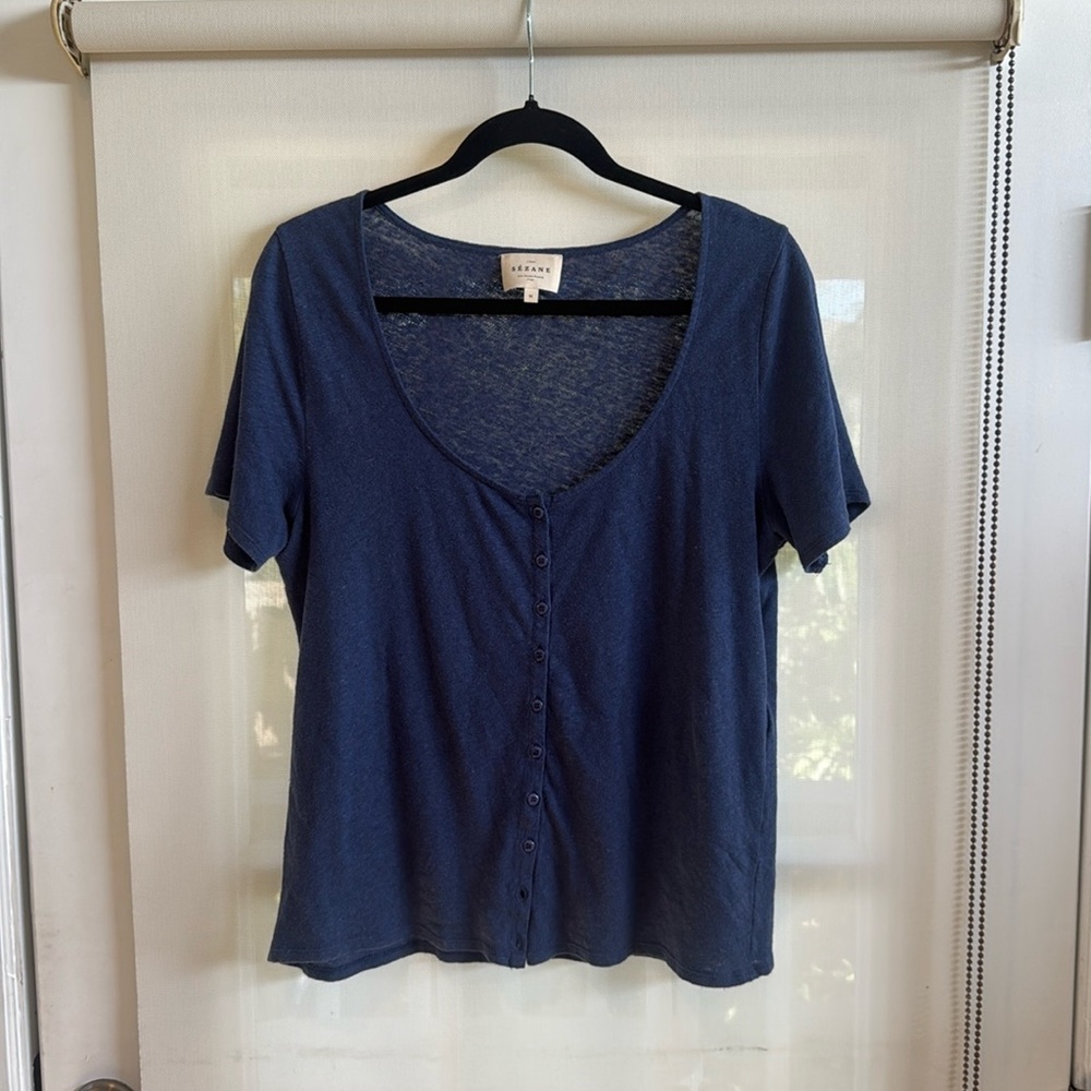 Sezane short sleeve shirt size medium